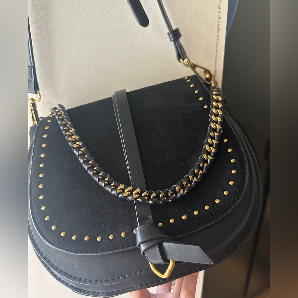 Black and Gold Studded Women's Bag